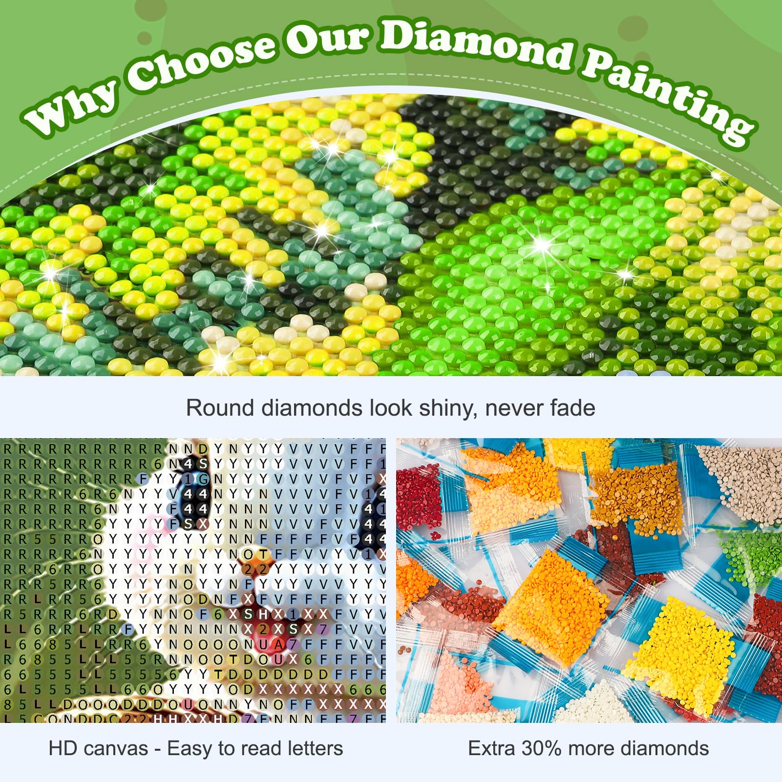 Diamond Painting Joyeuses Pâques - Kit Complet Lapin De Pâques 30x40cm Pour Adultes Et Enfants