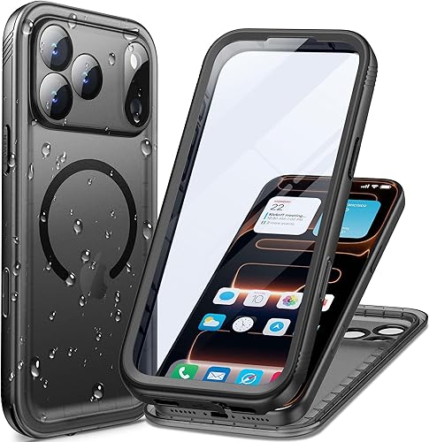 Miniatura 21 de Cozycase TOP Funda impermeable para iPhone 17 Pro Max - Grado militar resistente a todo 360 con protector de cámara de pantalla, doble IP68 a prueba