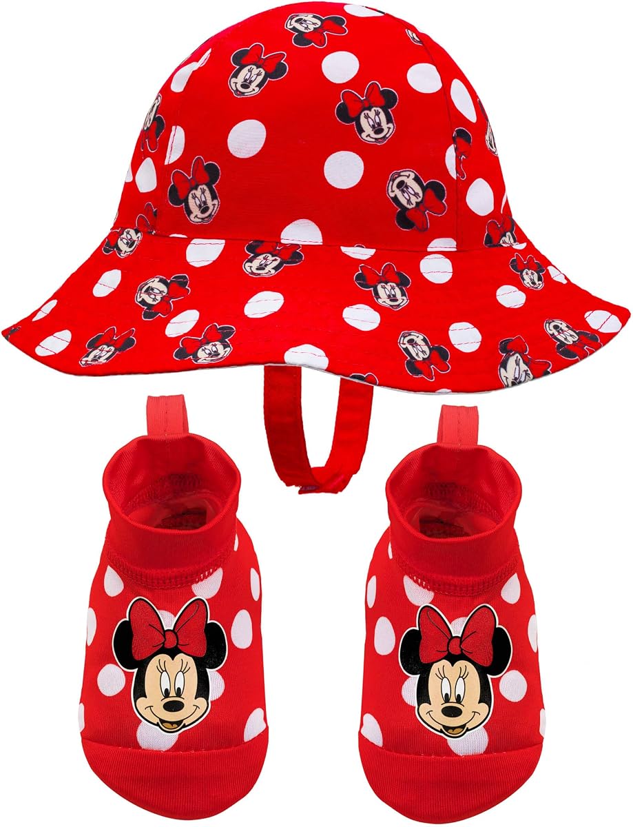 Minnie Mouse Red Sunny Fun Swim Hat and Booties Set - 0-12 Months