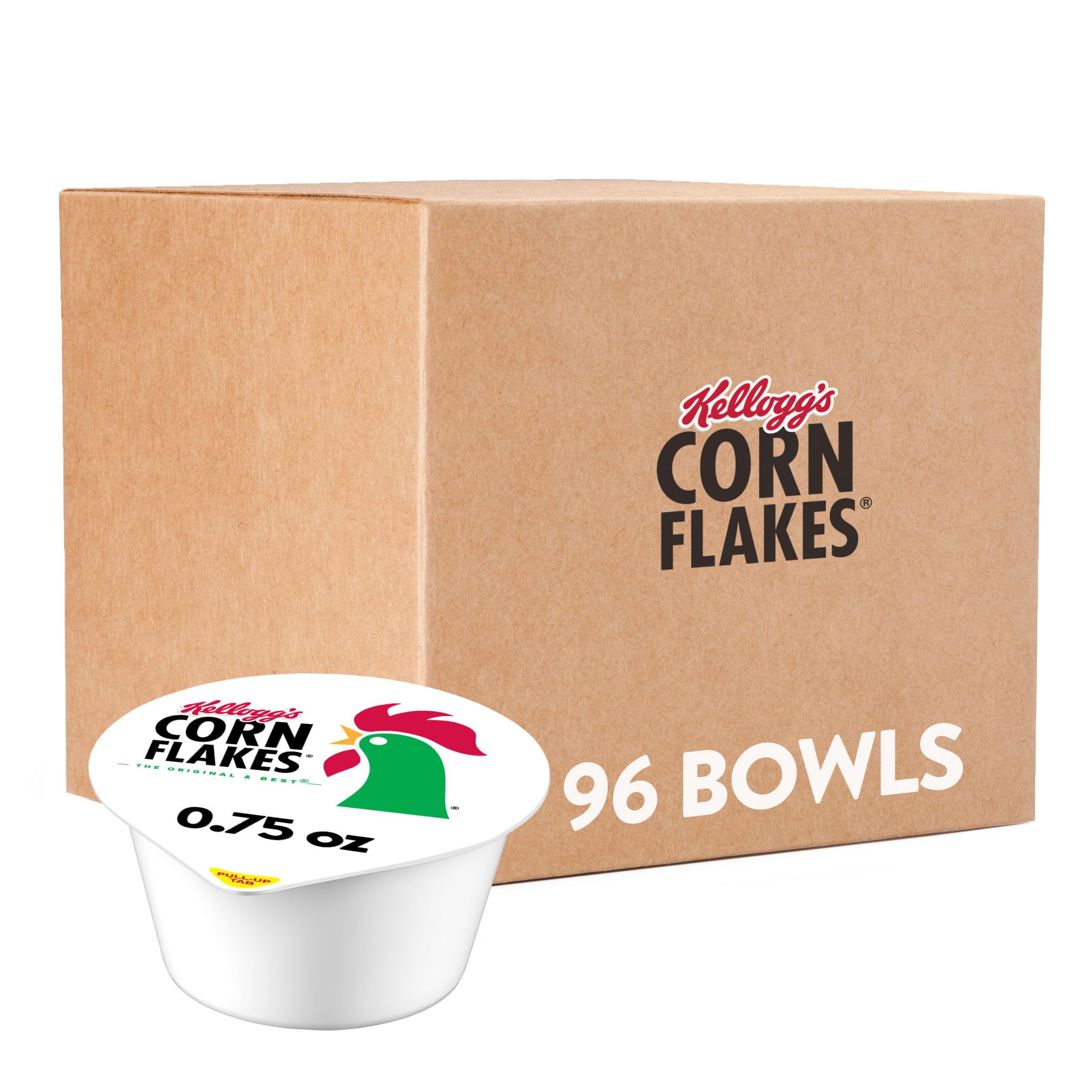Corn Flakes Cereal, 0.75-Ounce Bowls (Pack of 96)