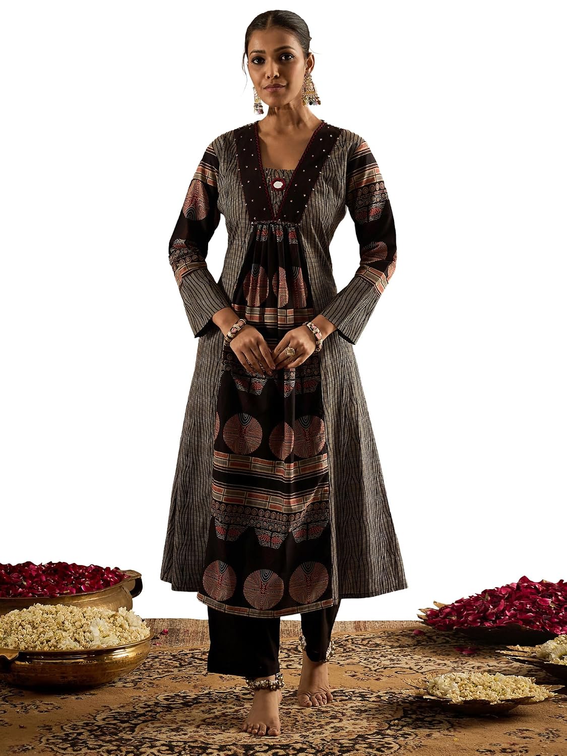 INDO ERA Women's Cotton Ethnic Co-Ord Set | Kurta Pant Set | Stylish Cotton Suit Set for Women,10135 - Review, Price and Buying Guide