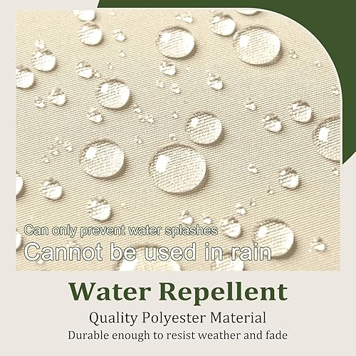 Miniatura 4 de LOVTEX Cojines de asiento copetudos para interiores y exteriores para muebles de patio, impermeables, 19 x 19 pulgadas, color beige, cojines para