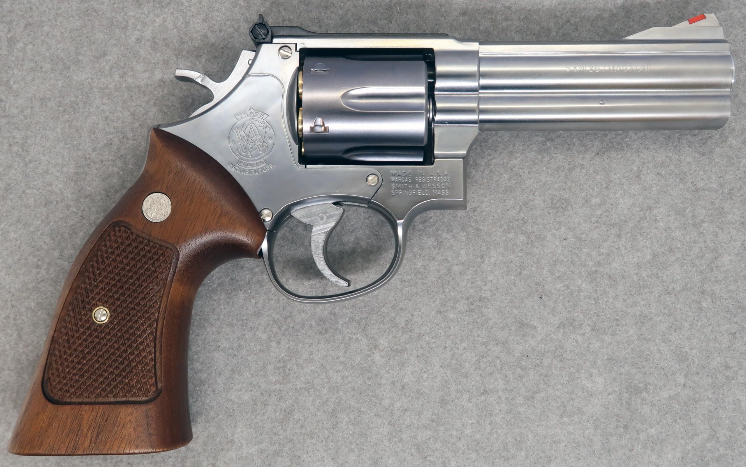 Amazon | マルシン S&W M686 シルバーABS ハーフチェッカー木製