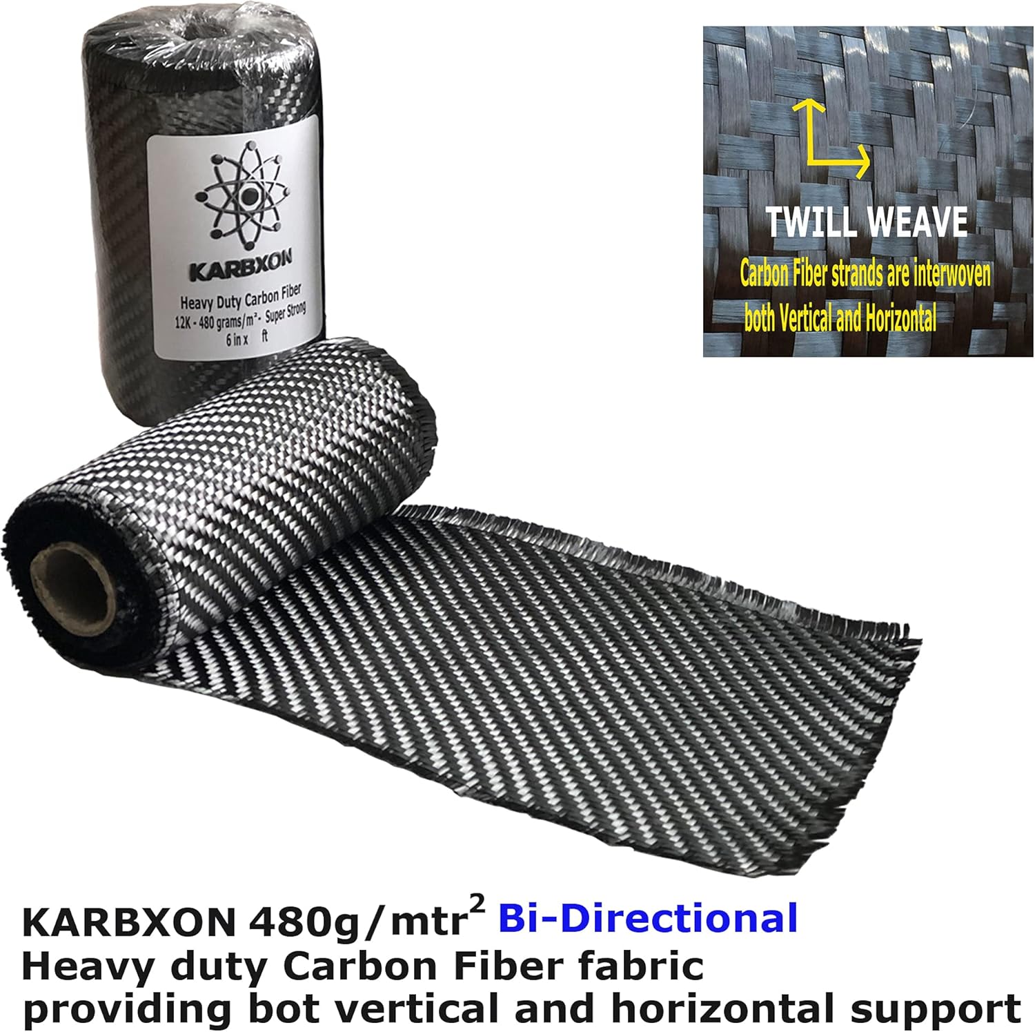 Concrete Crack Repair KIT-Carbon Fiber Concrete reinforcing Fiber Fabric-Fastfix-it High Strength epoxy - Complete kit for All Concrete, Basements, Foundation wall Repairs-All You Need (20)