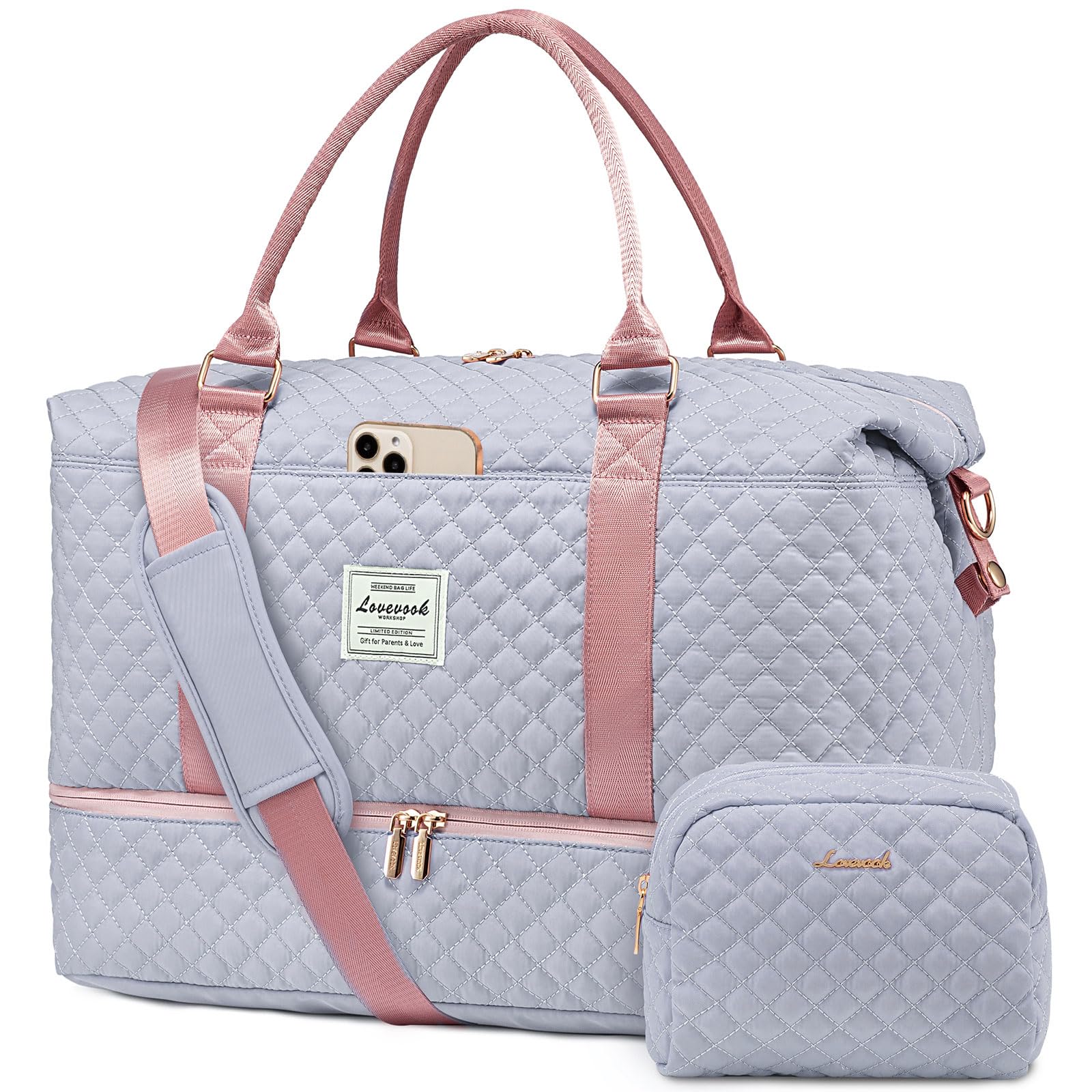 LOVEVOOK Reisetasche Damen mit Schuhfach & Nassfach