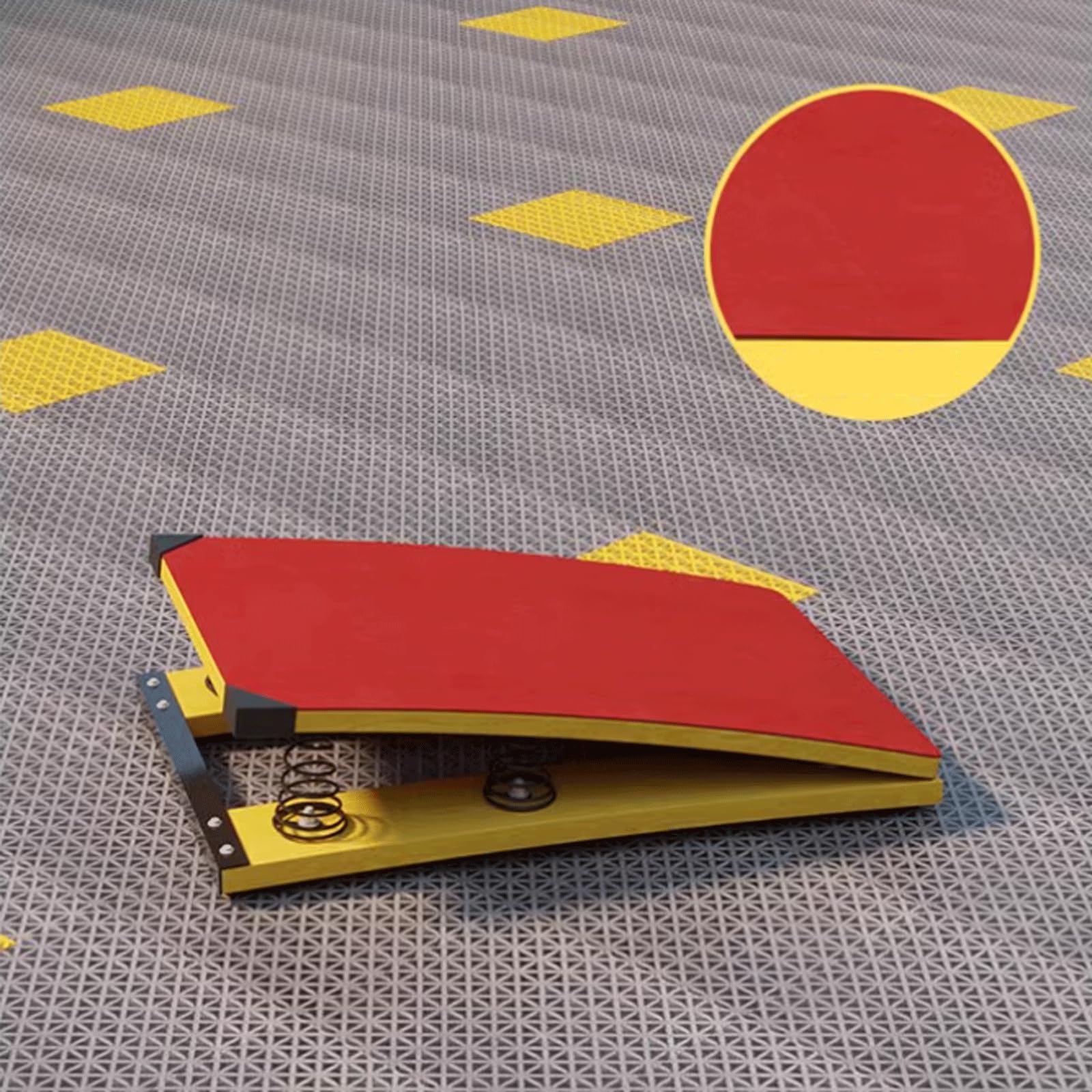 Trampolino da Ginnastica in Legno Duro Trampolino da Ginnastica Curvo per carichi Pesanti con Trampolino di Salto per la Scuola a casa Allenamento