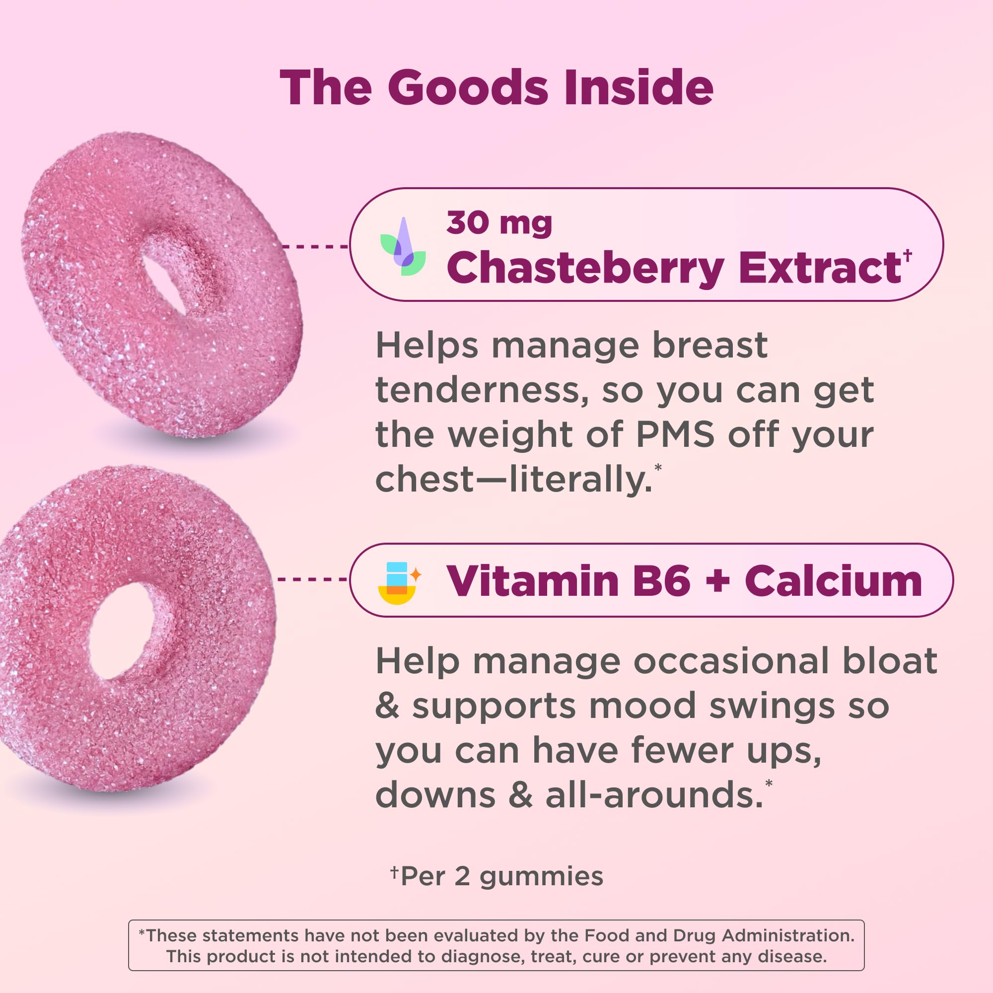 OLLY Period Hero Gummies, PMS Support Supplement,* Cran-Raspberry- 60 Count — Amazon image 2