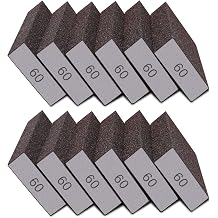 12Pcs Sanding Sponge 60 Grit Coarse Sanding Blocks for Drywall Metal Wood Washable and Reusable
