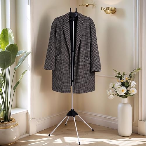 Miniatura 9 de Colgador con soporte para vaporizador de ropa y guante de planchado de vapor para vaporizar ropa, estante de vaporizador de ropa de mano con mini