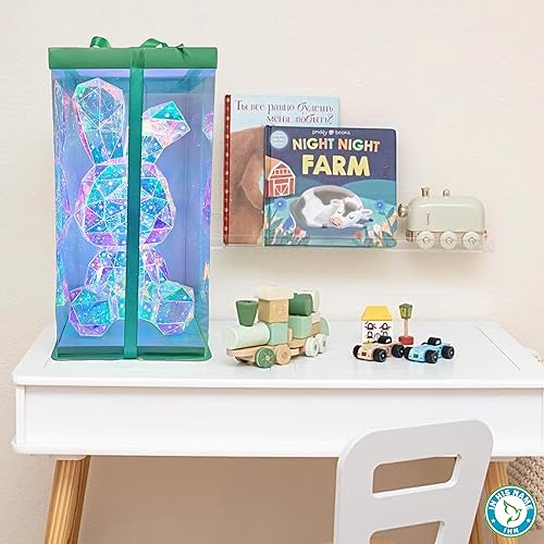 Miniatura 7 de In His Name Luz nocturna LED de conejo, lámpara holográfica de conejo arcoíris, lámpara de conejo de alta calidad y lámpara de luz de conejito de