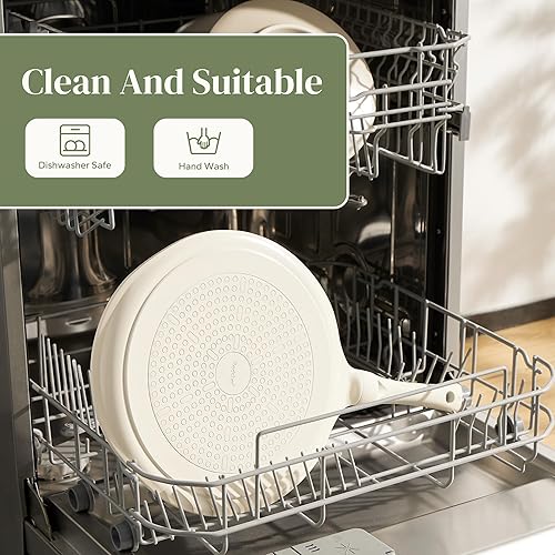 Miniatura 6 de Redchef Sartén antiadherente para crepes de 12 pulgadas con revestimiento de cerámica, sartén plana antiadherente, sartén profesional para