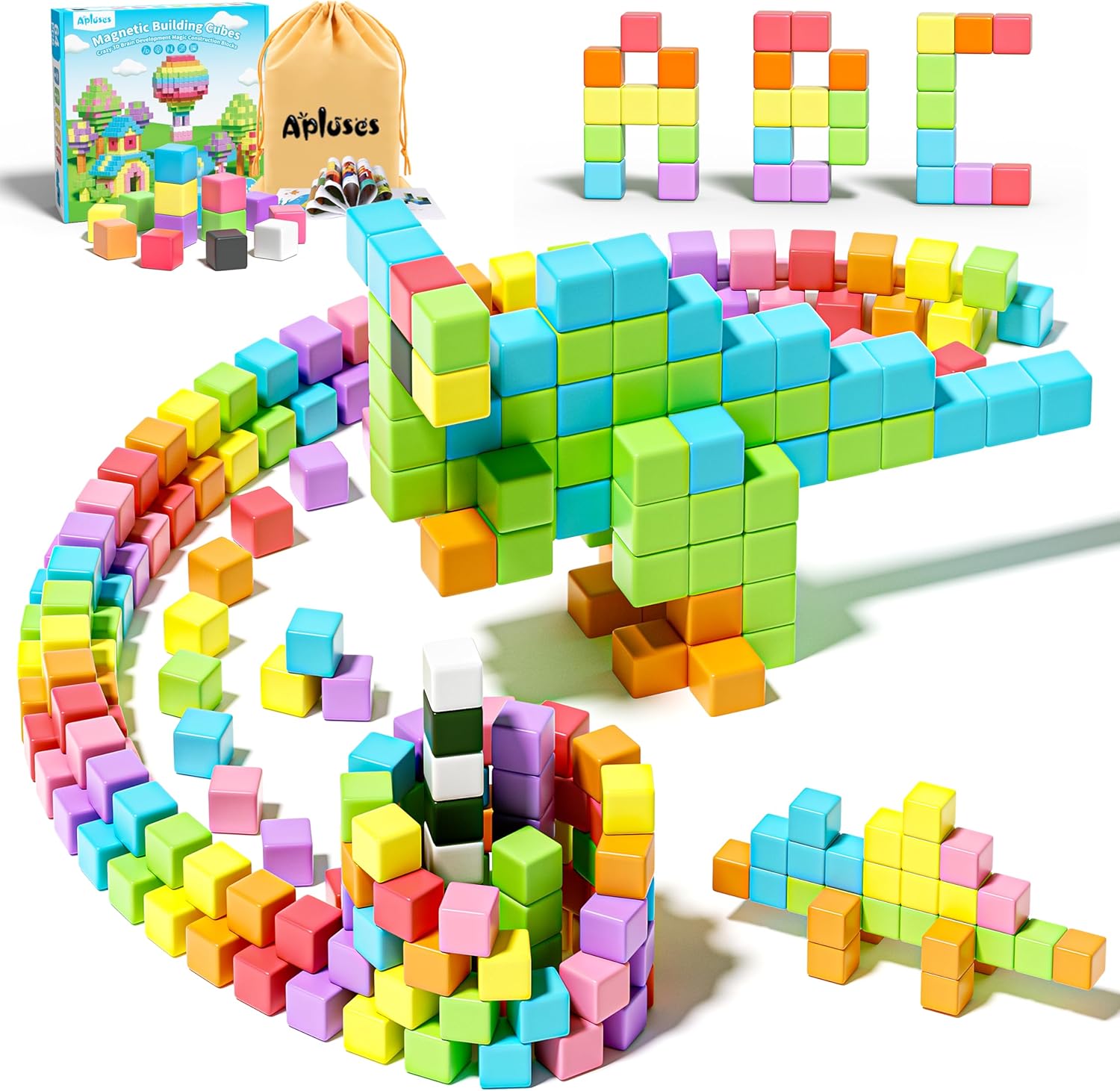 Magnetic Blocks, Magnet Building Cubes for Toddlers, Classroom Must Haves STEM Educational Toys for Kids, Autism Sensory Montessori Magnet Toys for 3 4 5 6 7 8 Year Old, Gift for Boys Girls