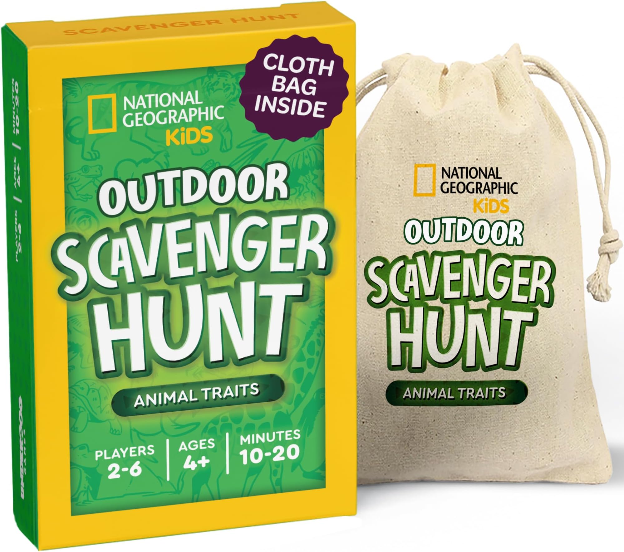 National GeographicOutdoor Scavenger Hunt Card Game for Kids 4 & Up - Fun Summer & Outside Activity - Gifts for Boys & Girls Ages 4, 5, 6, 7, 8, 9