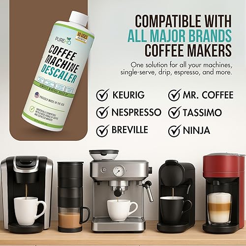 Miniatura 2 de Descalcificador de cafetera (paquete de 2)  20 usos  Solución de descalcificación Keurig  Descalcificador universal para Keurig, Nespresso,