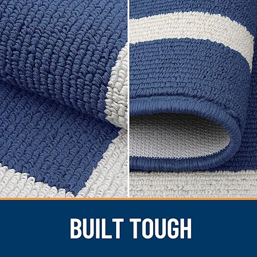 Miniatura 2 de OLANLY Tapete para puerta de interior, 30 x 17 pulgadas, antideslizante, absorbente, resistente a la suciedad, lavable de perfil bajo para entrada,