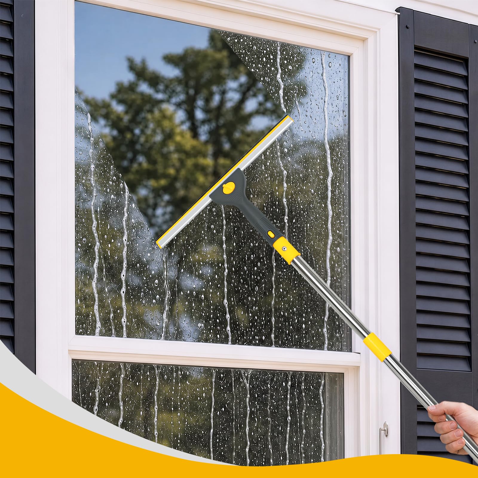Window Cleaning Kit - Squeegee, Bucket & Scrubber -6 Window Cleaning Kit - Squeegee, Bucket & Scrubber -6