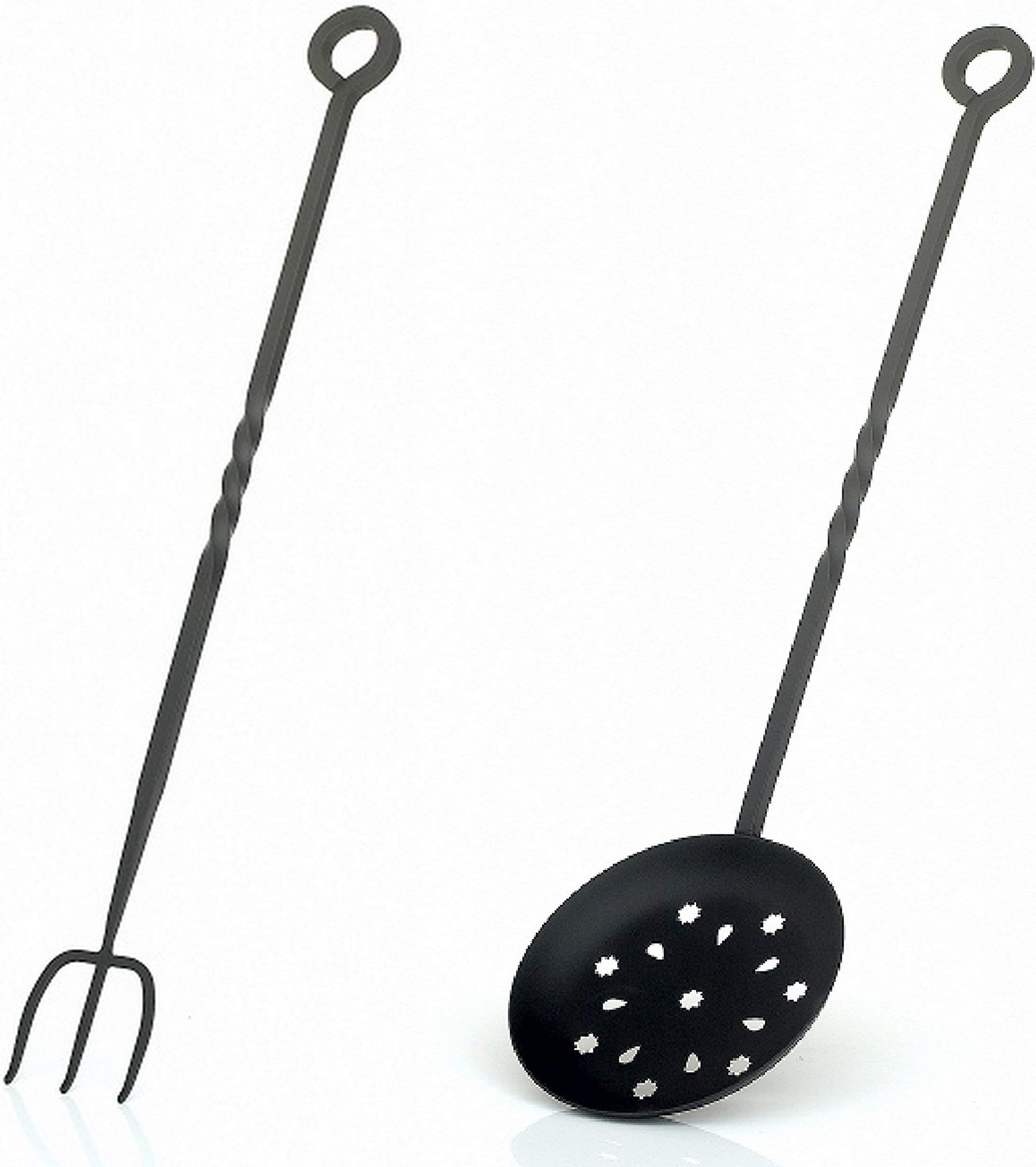 Victor Enamelled Chestnut Roaster and Toasting Fork Set, Steel, Black, 57x15.5x5 cm