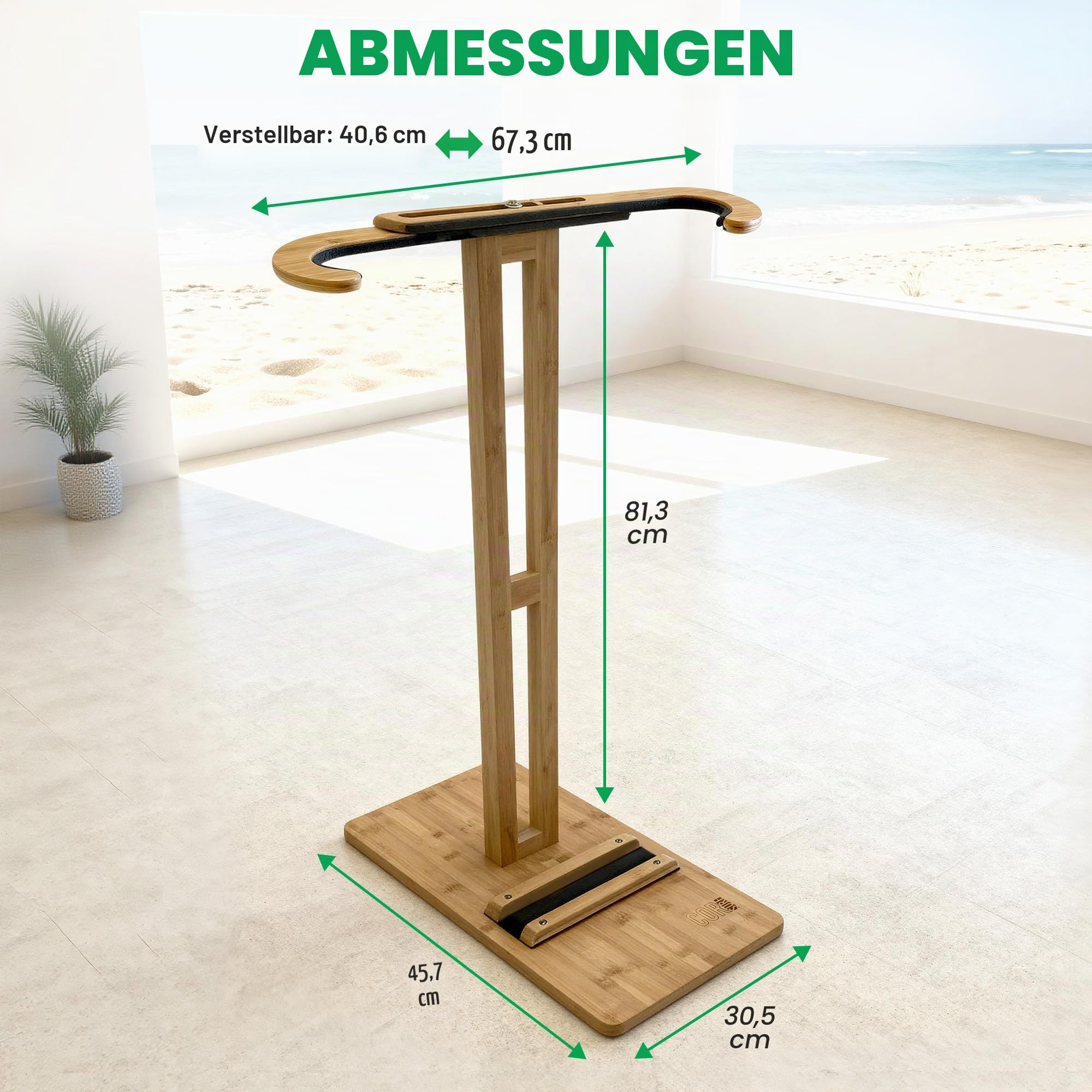 COR Surf Bambus-Surfbrettständer | Premium-Ständer zum Präsentieren Ihres Bretts