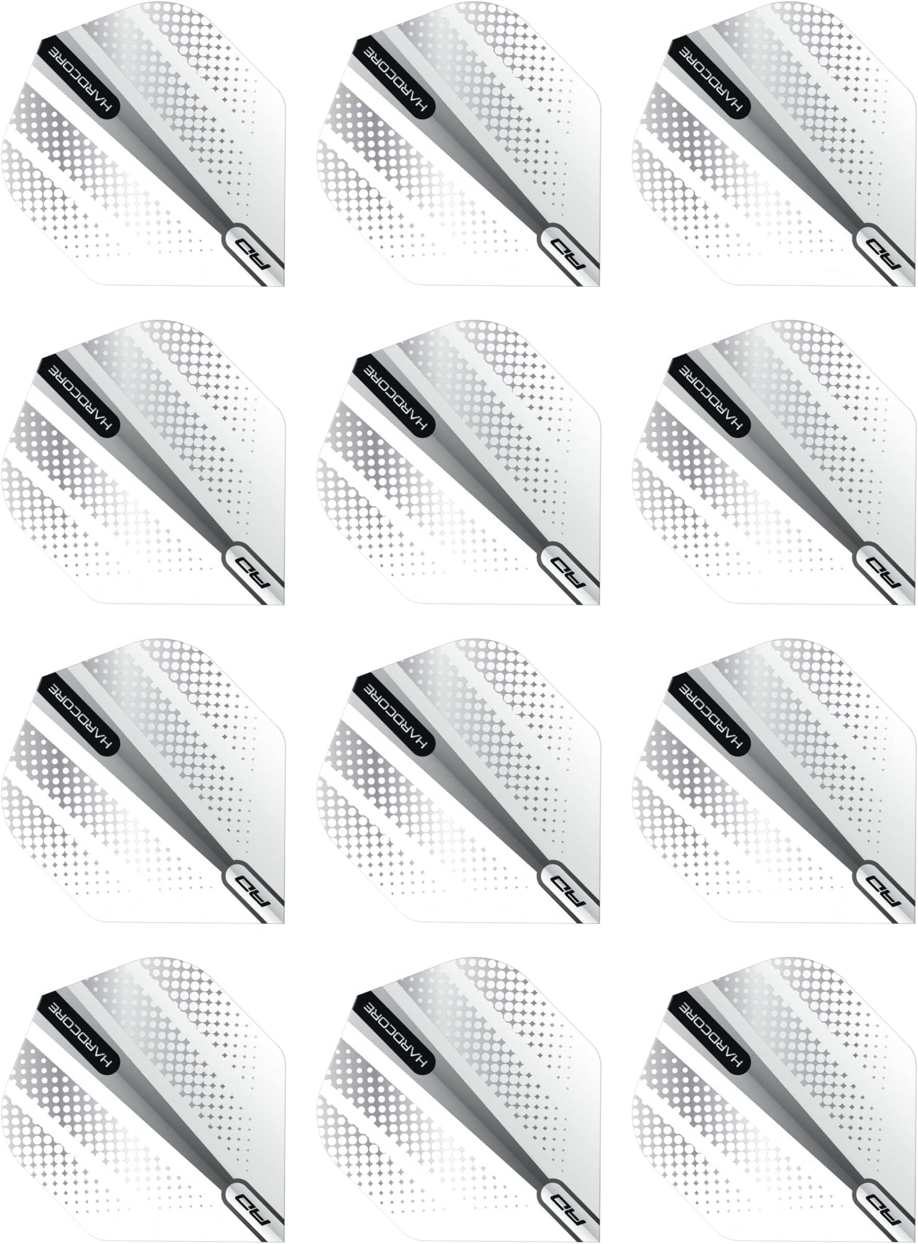 Hardcore Radical Dart Flights - 4 Sets Per Pack (12 Dart Flights in Total)