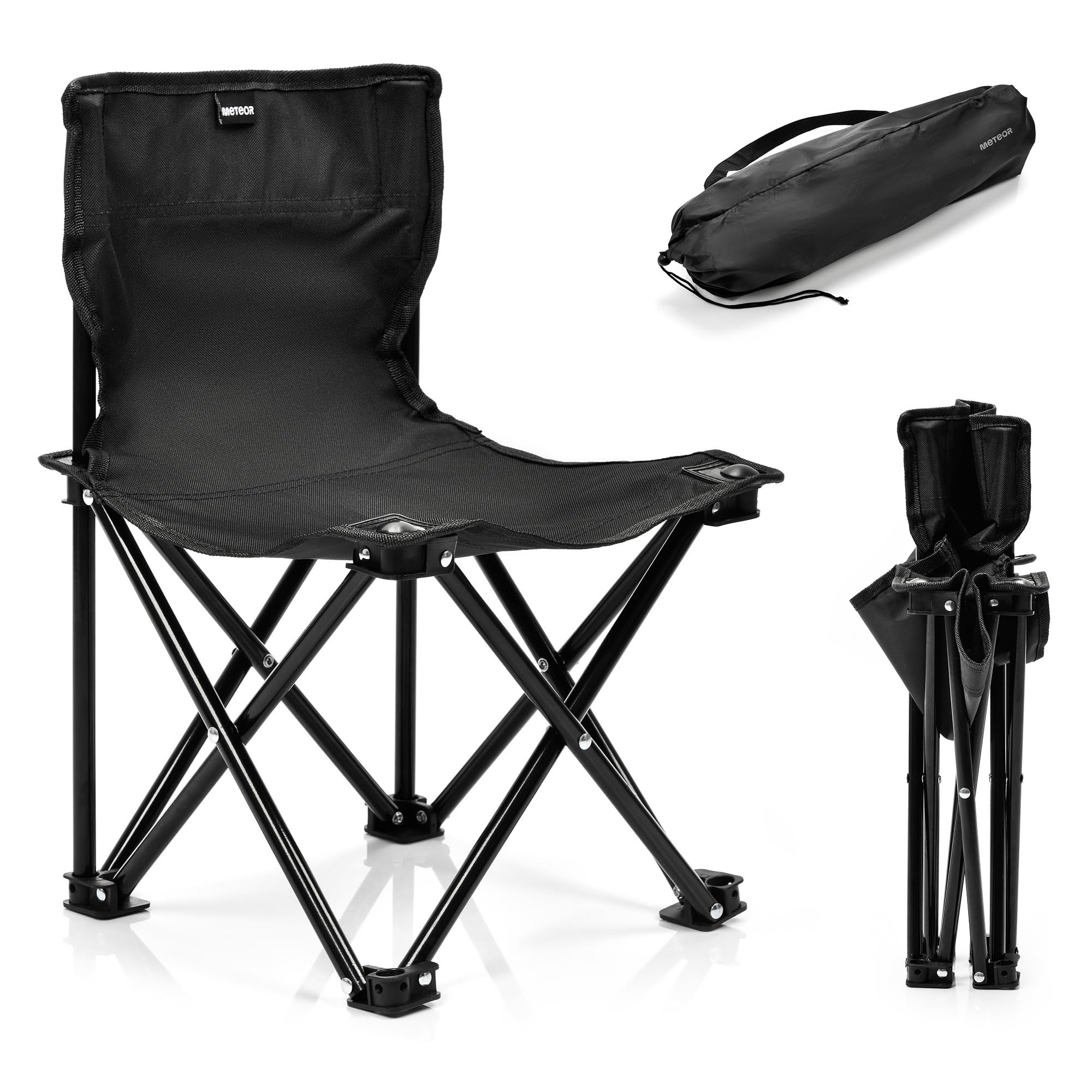 meteor Silla Camping Portátil - Silla Playa Plegable - Acampada Jardin Picnic Senderismo Viajes Pesca - Skaut
