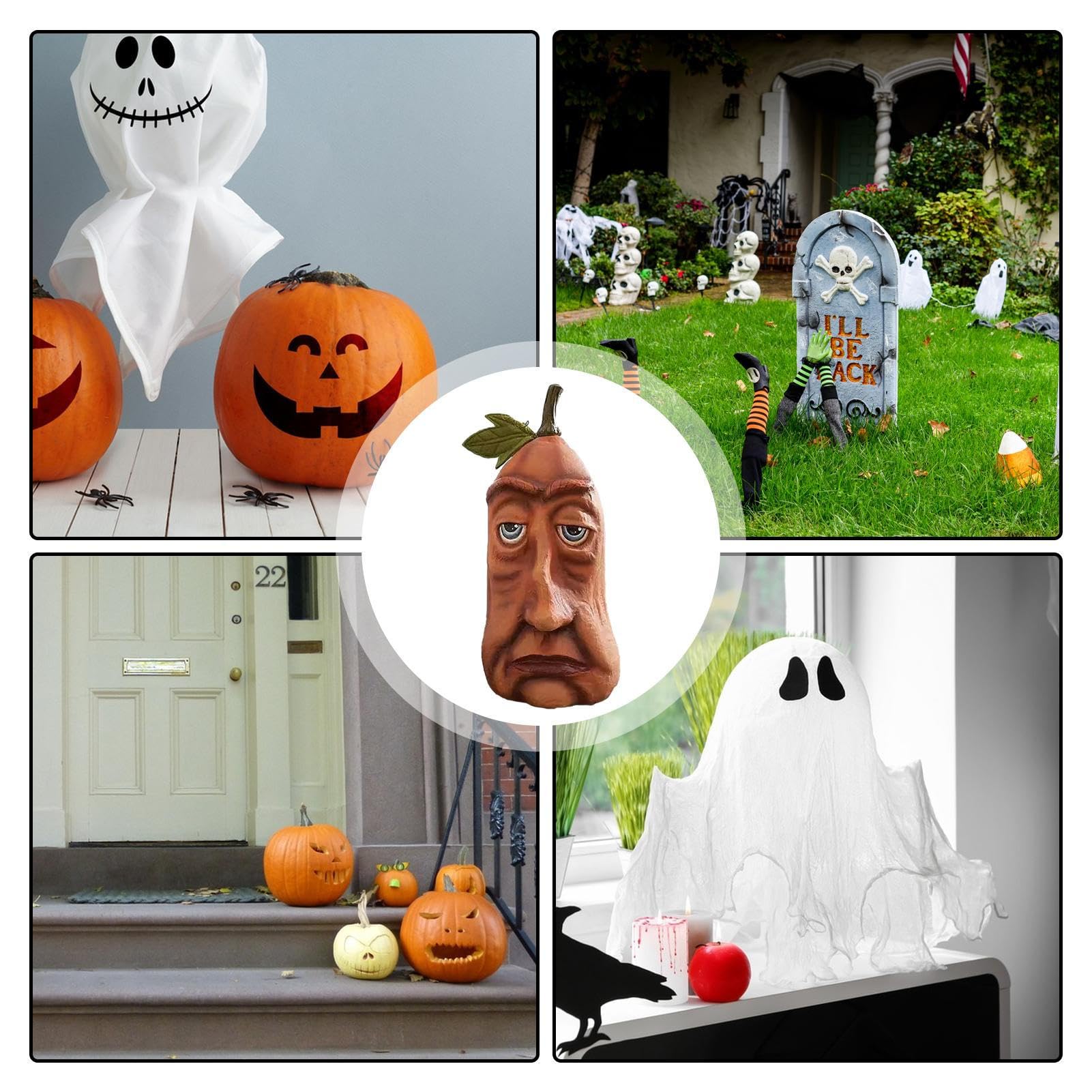 50 Stück Künstliche Kürbisse - Harz Deko Für Halloween & Herbst