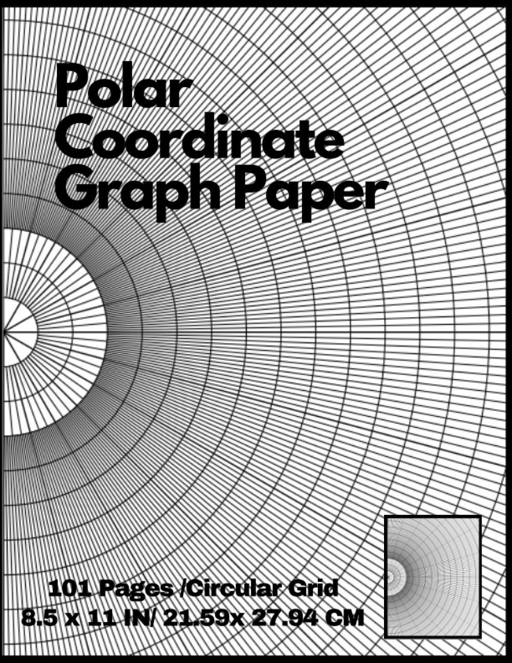 Graphique polaire sur papier à grille circulaire pour dessiner sans règle les angles de maths