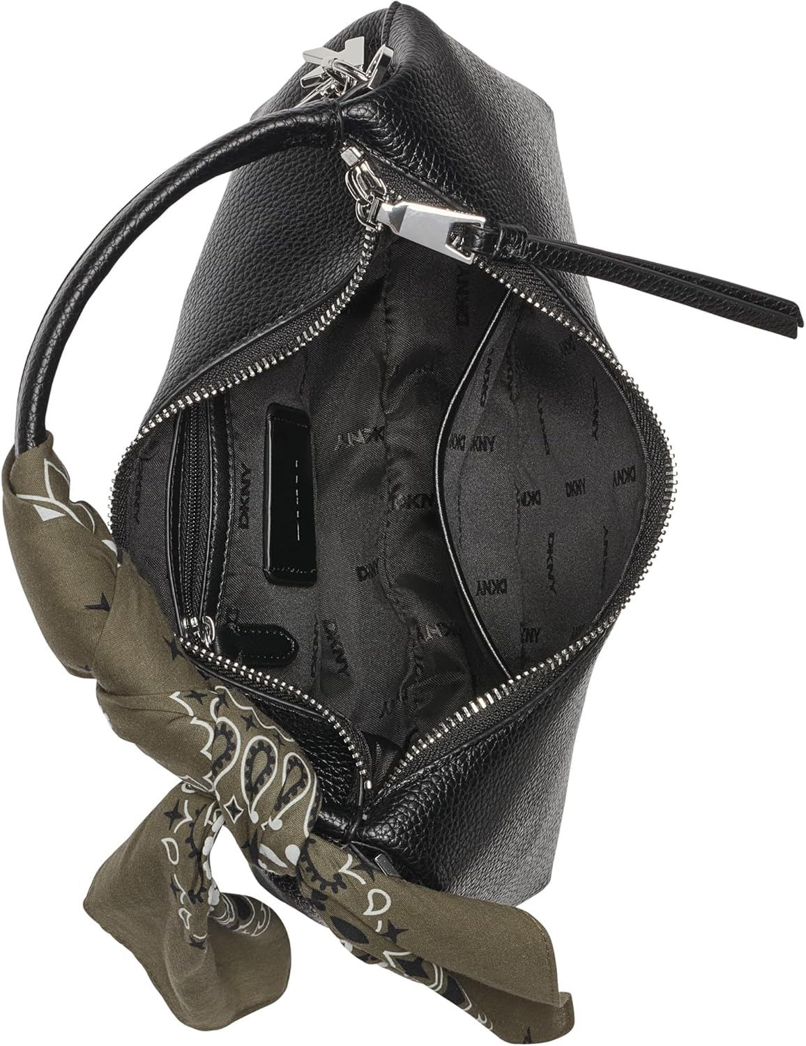 DKNY womens Imma Crossbody Bag With Logo Keychain and Tie Scarf - Image 2