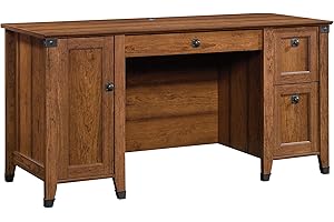 Carson Forge Computer Desk, Washington Cherry Finish