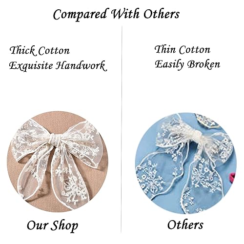 Miniatura 6 de Lazos de encaje blanco roto para mujeres y niñas, lindos accesorios de peinado Kawaii para niñas, regalos para niñas adolescentes, cosas estéticas