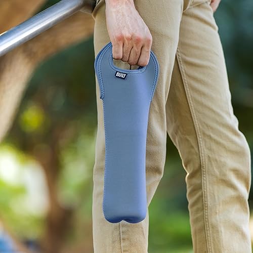 Miniatura 2 de BUILT Bolsa de vino resistente a las manchas y al agua, ligera aislada y reutilizable, portador protector para viajes en casa, azul pacífico