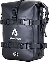 Vista 13 de Bolsa impermeable para parachoques de motocicleta, bolsa de barra de choque de motor de 6 L con correa para el hombro, bolsa de marco lateral