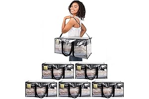 6-Pack Large Clear Moving Bags