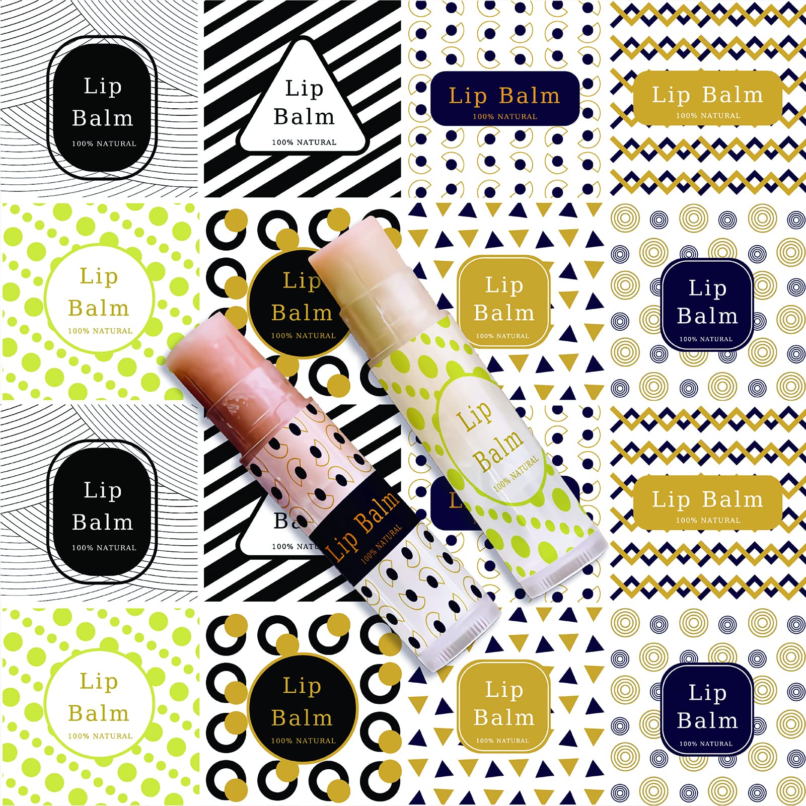 Amazon.com: CRASPIRE 2 amazon-com-craspire-2-clear-lip-balm-labels-80pcs-printable-waterproof-stickers-for-tubes-handcream-candle-container-geometry-office-products