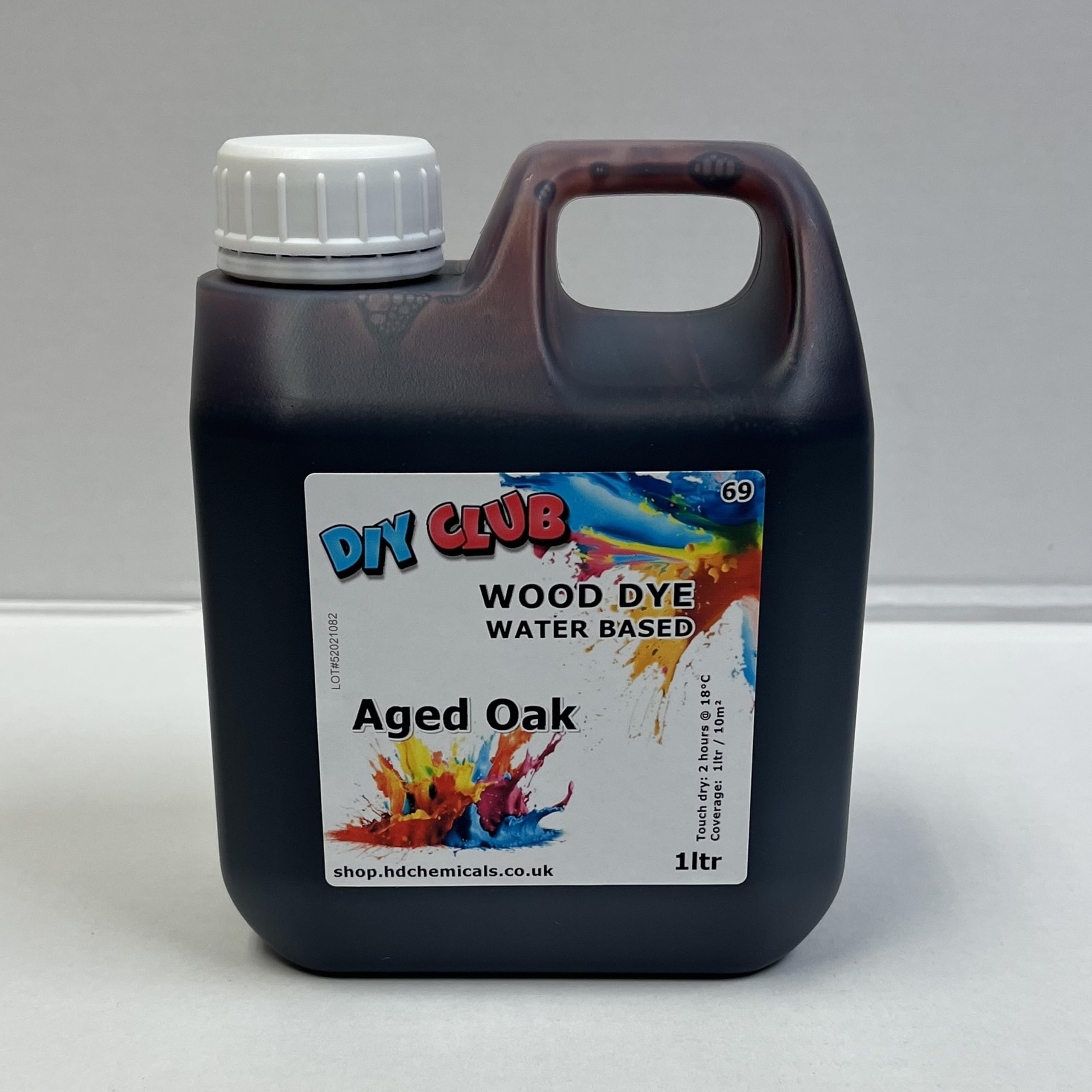 Water-Based Wood Dye, Wood Stain 500ml, 1000ml. Eco-Friendly, Non-Toxic, for DIY Interior Projects, Quick Dry, Furniture.Black, Red, Green, Blue, Pine, Oak, Brown, Mahogany, (Aged Oak, 1000ml)