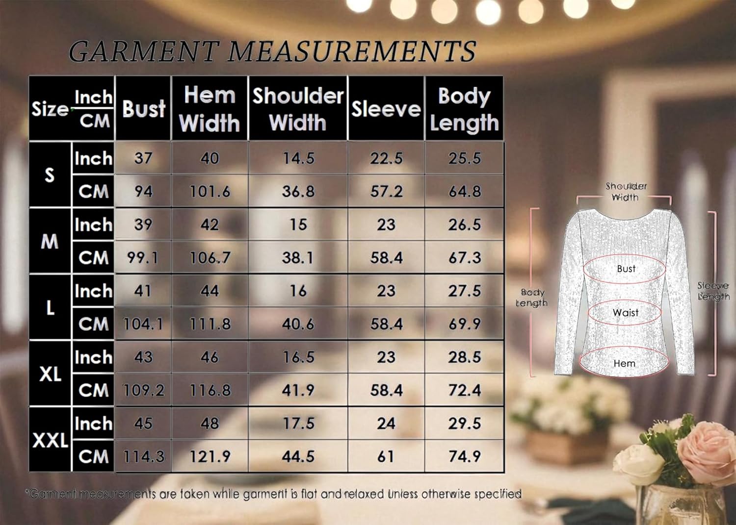 Anna-Kaci Women's Long Sleeve Sequin Crew Neck Top Sparkly Party Blouse with Lined Interior