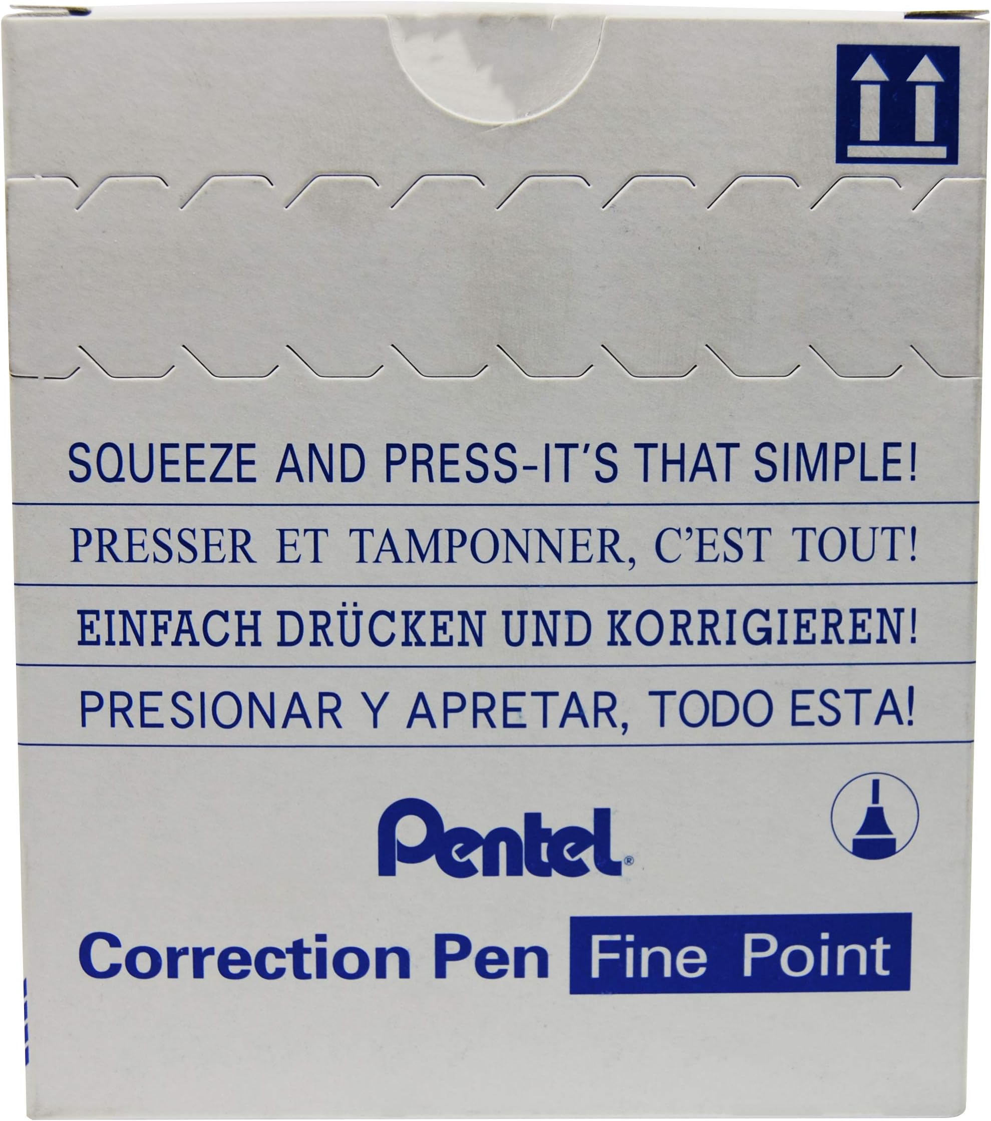 Pentel Micro Correct Correction Fluid Pen Needle Point Precision Tip 12ml Fine Ref ZL31-W [Pack of 12] Pen (Zl31) PE-ZL31-W