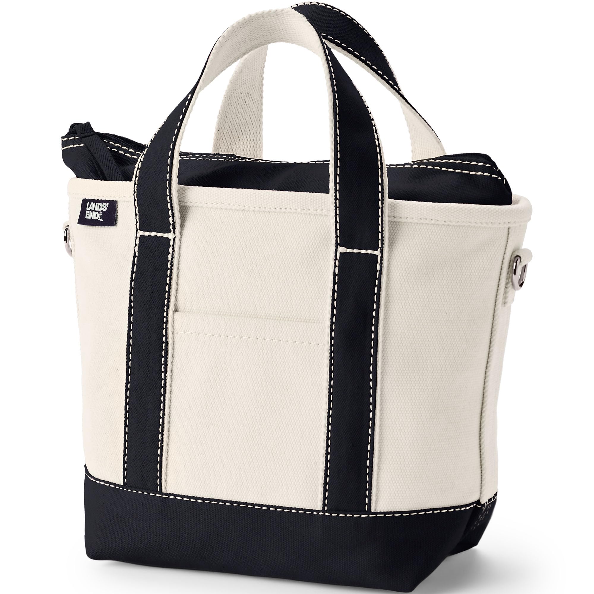 Amazon | Lands' End ジップトップ キャンバストートバッグ