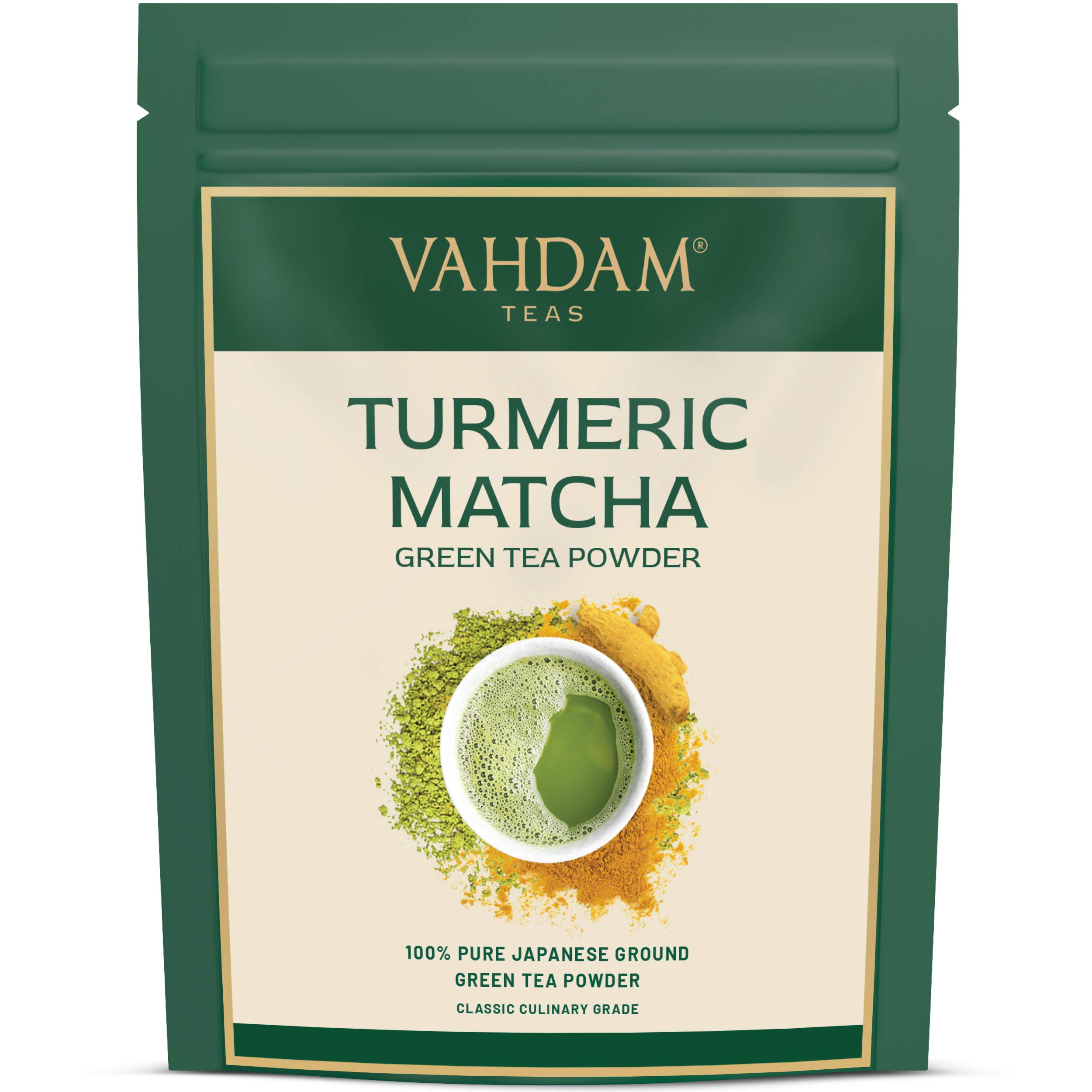 Turmeric + Matcha Green Tea Powder Powerful SUPERFOODS Blend Rich