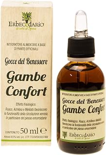 Gocce Del Benessere Gambe Confort drenante gambe anticellulite 50ml, favorisce la funzionalità della circolazione - Made in Italy