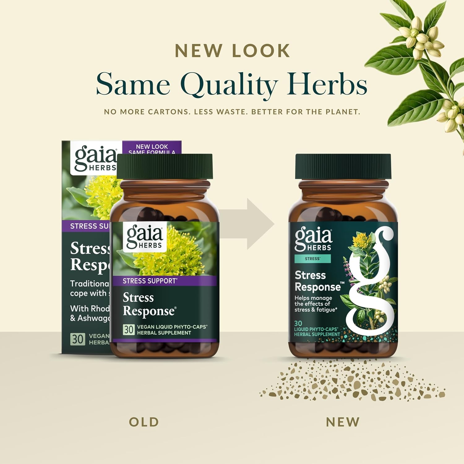 Gaia Herbs Stress Response Supplements - Supports Relaxation & Healthy Stress Response* - with Rhodiola, Holy Basil, Ashwagandha & More - 30 Vegan Liquid Phyto-Caps (15 Servings) - Image 6