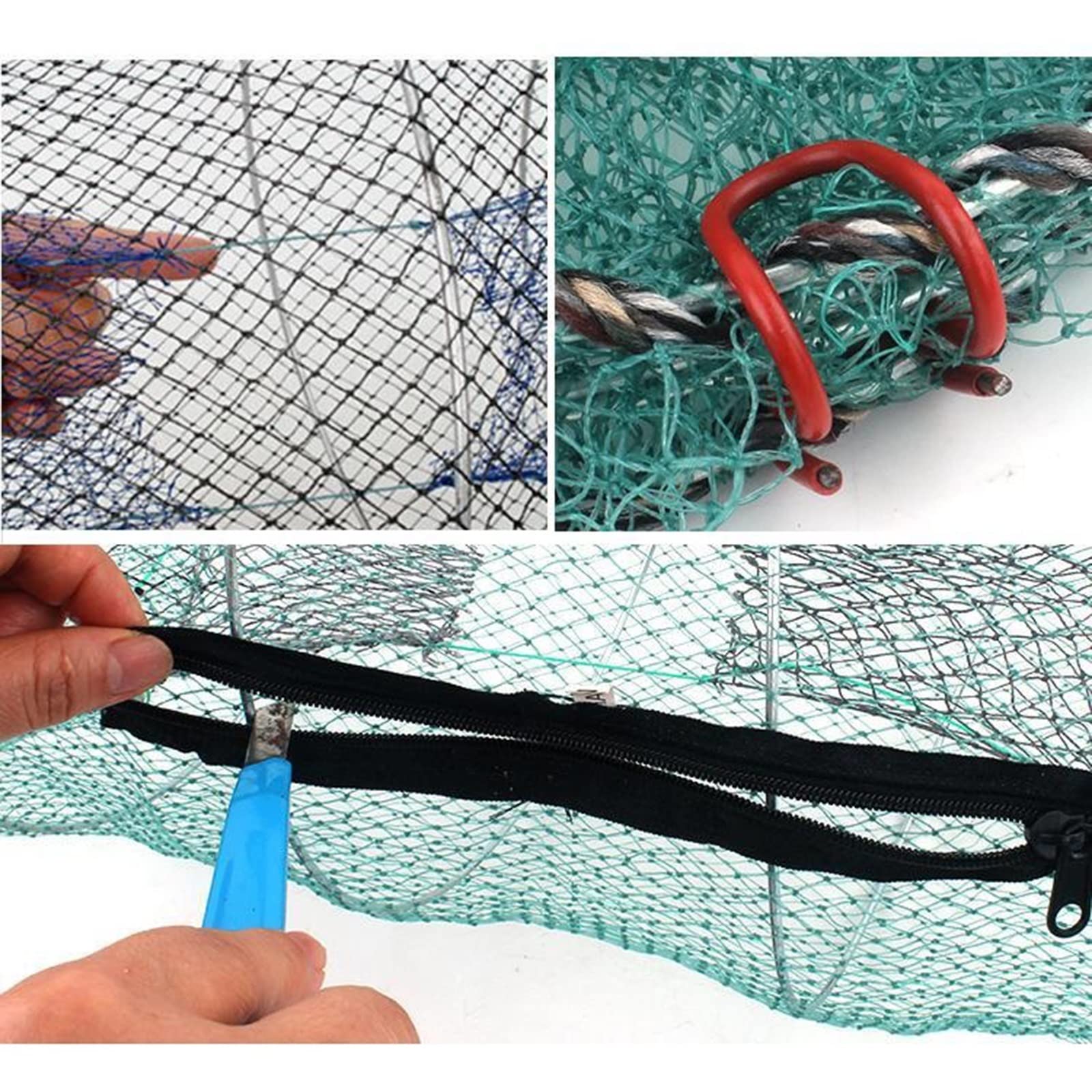 collapsible crab and fish trap Portable Net & Basket - Foldable Fishing commercial fishermen BRILISLE 2PCS or 1PCS Crab