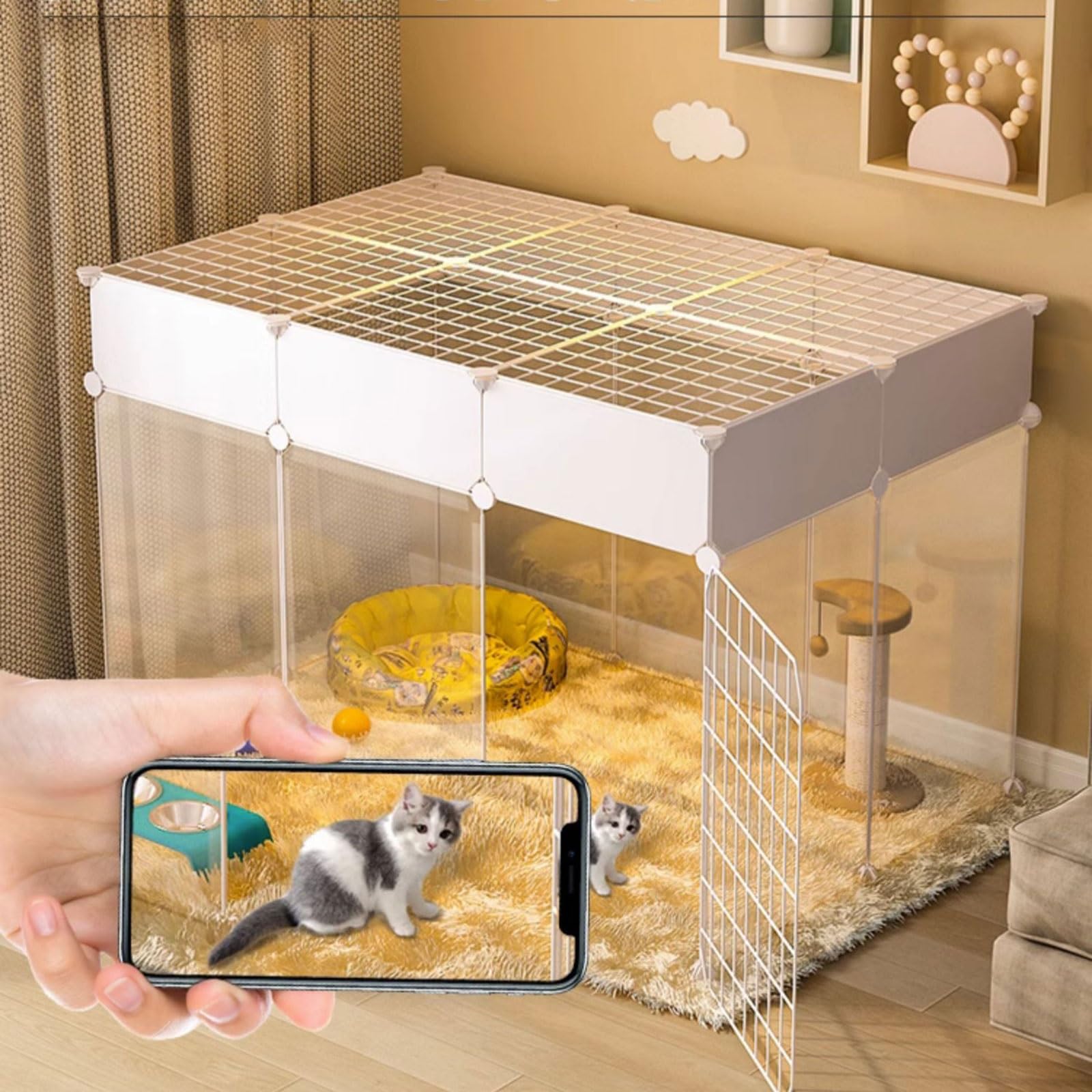 Amazon.co.jp: 猫ケージ屋内小動物ケージペットベビーサークル取り外し