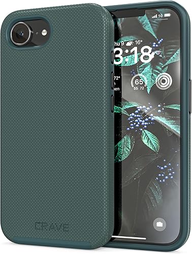 Crave Dual Guard - Funda compatible con iPhone 16e, protección a prueba de golpes, funda de doble capa para iPhone 16e (6.1 pulgadas), color verde
