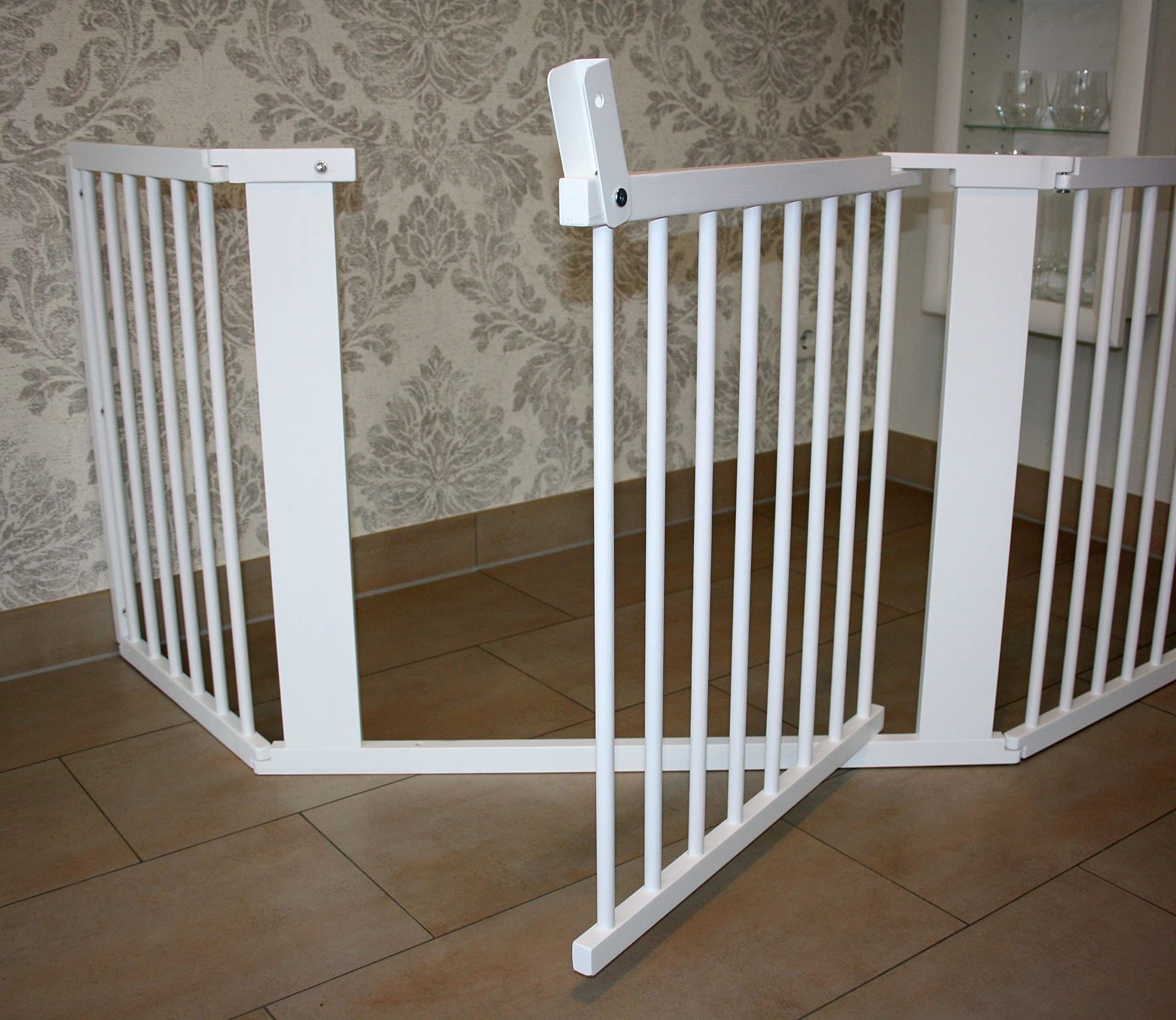 Schutzgitter Absperrgitter Türgitter Treppenschutzgitter 117 bis 363 cm grau (117cm)