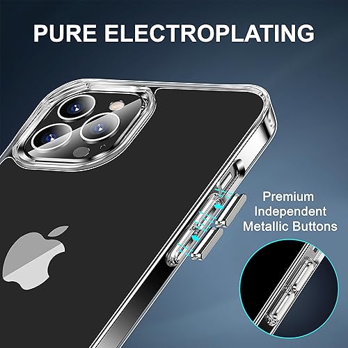 Miniatura 6 de CEDO Funda con función atril para iPhone 15 Pro Max, funda de teléfono con soporte de metal integrado en modo de 3 vías, parachoques a prueba de