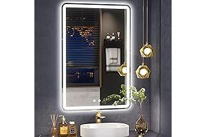 Framed LED Vanity Mirror with Lights