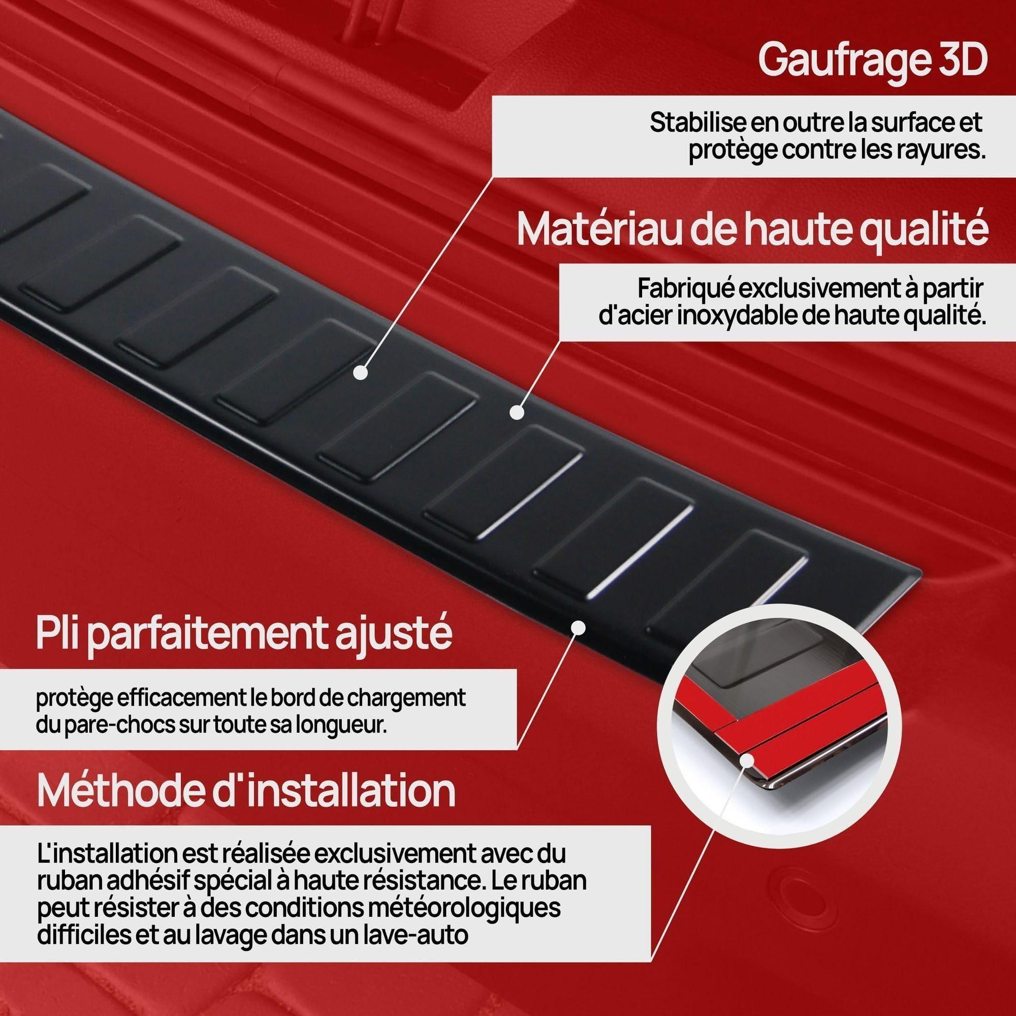 Protection Pare-chocs Renault Trafic 2 - Inox Brossé Argent - Anti-rayures Coffre