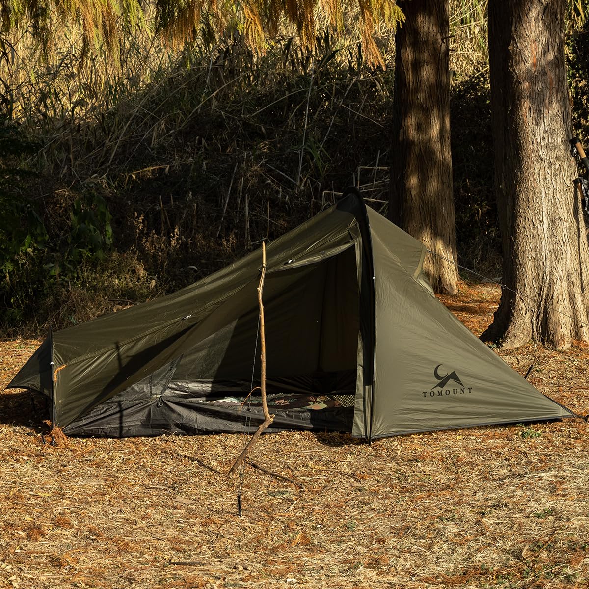 TOMOUNT Ultralight Biwaksack Nylon Bivy Zelt 1 Person wasserdichtes kleines Packmaß Trekkingzelt EIN-Man Zelt für Hikking, Camping, Outdoor, Klettern mit Rucksack