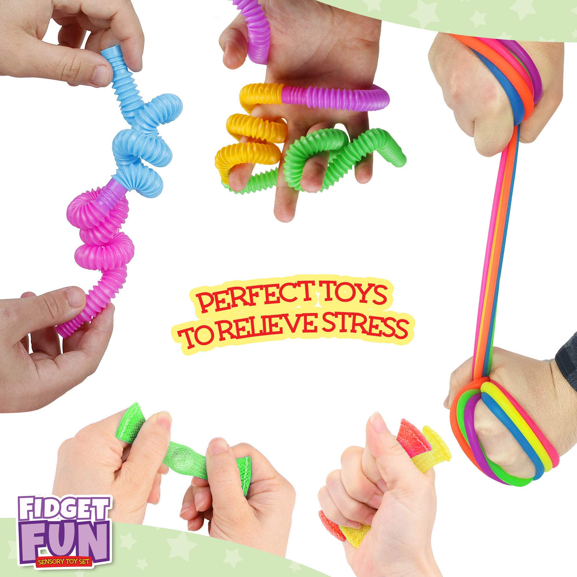 DS Brands Fidget Toy Set 23 PC Fidget Fun Box with Pop It Fidget Toy