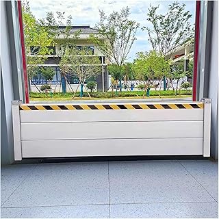 HOFSSI 80cm High Flood Protection Barriers for Garage Door/Basement, Heavy Duty Aluminum Reusable Detachable Water Barrier Shield, Unit Module Design Water Prevention System (Size : 240cm(7.9ft))